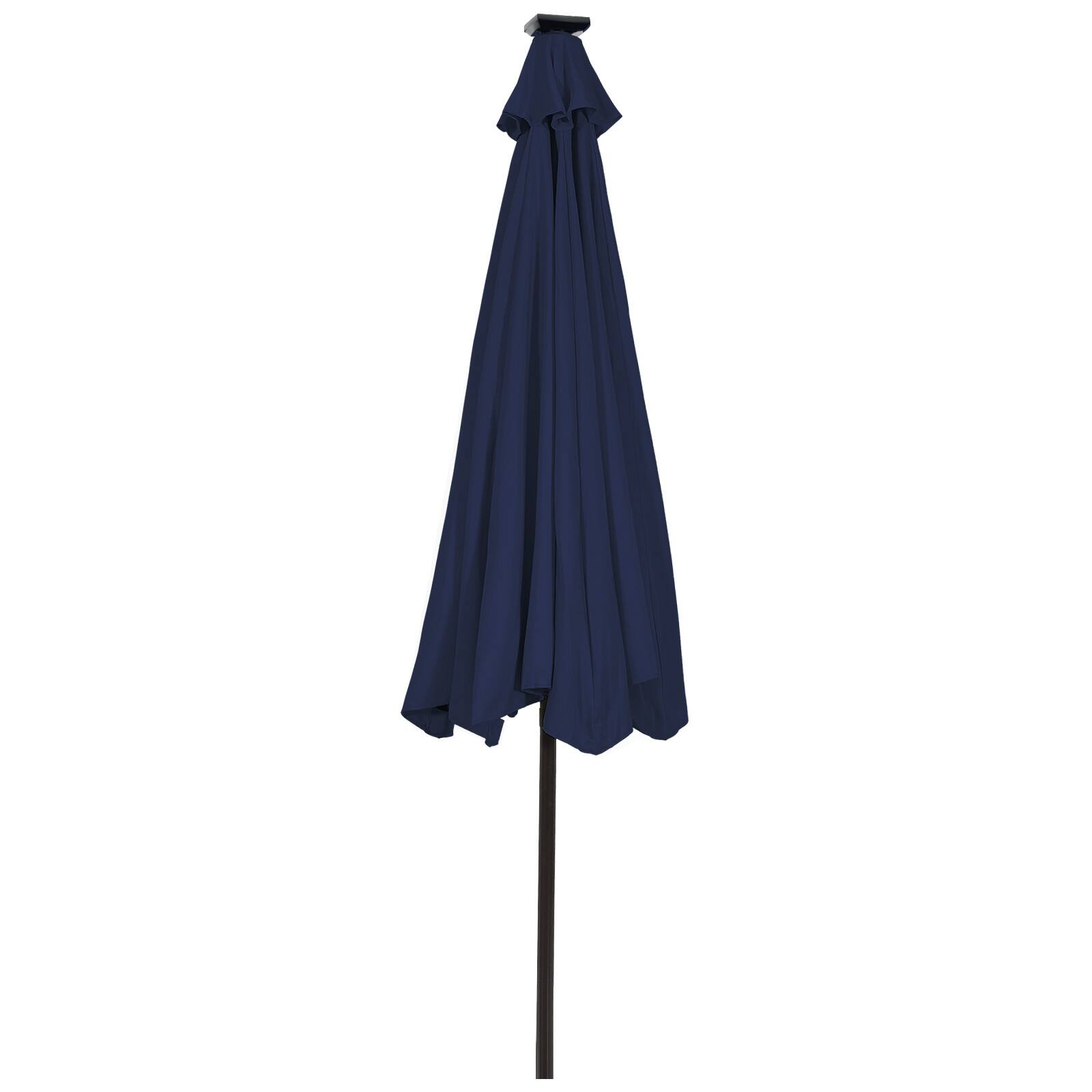 Alt View 4. Gymax - Gymax 9FT Solar Umbrella LED Patio Market Steel Tilt w/ Crank Outdoor Patio Navy - Navy.