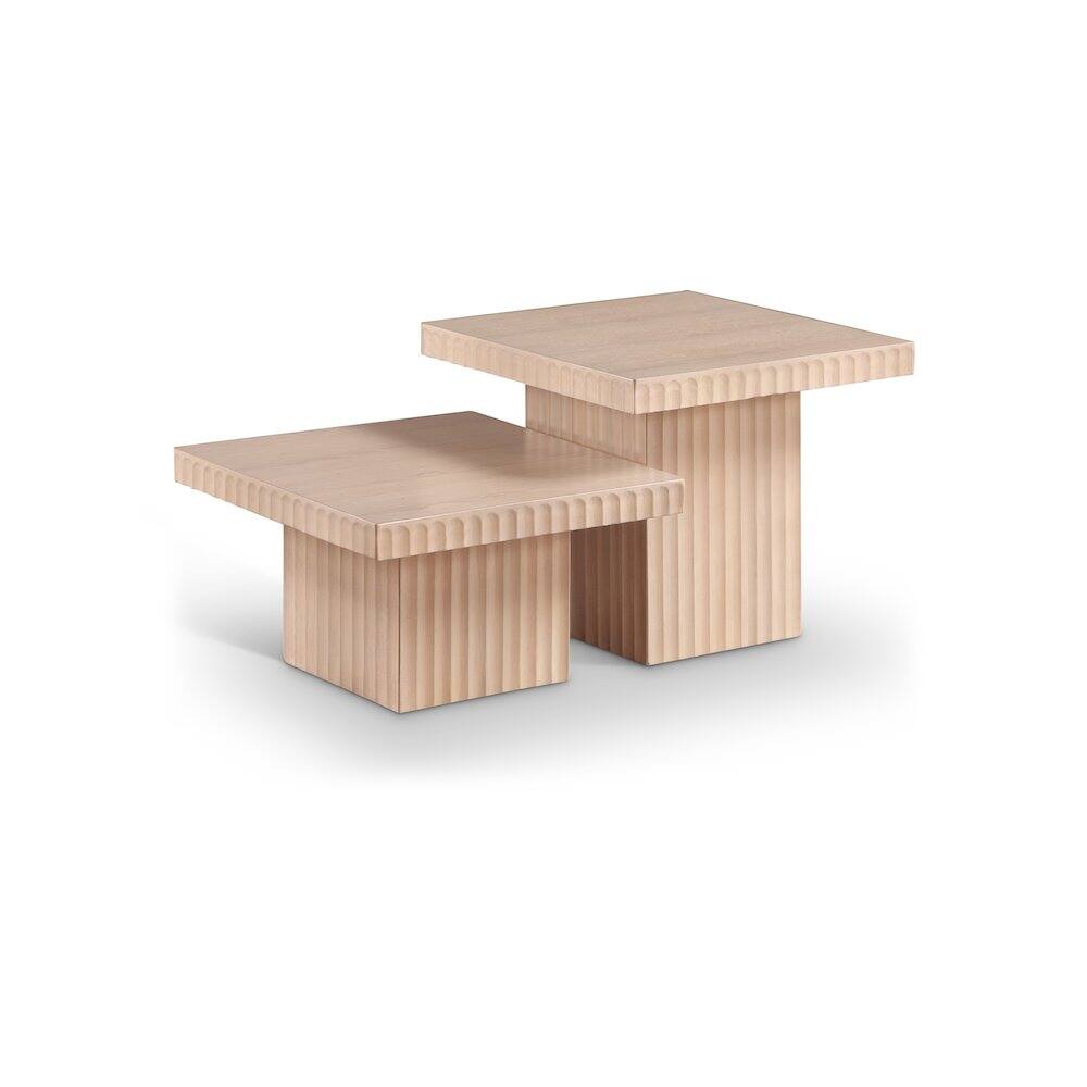 Front. Meridian Furniture - Spencer Natural Oak Veneer Coffee Table - Brown.