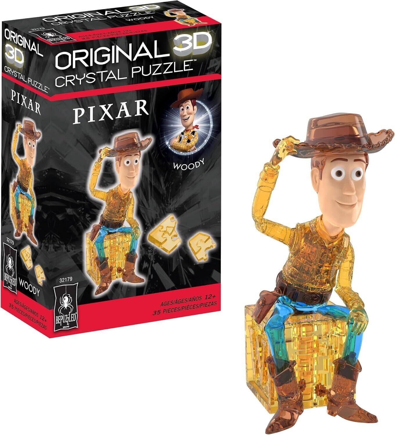 3D ORIGINAL PUZZLE  
WOODY CRYSTAL  
32179  
12+ AGES/AGESIAOS  
35 PIECES/PIECES/PIEZAS  

ORIGINAL 3D  
CRYSTAL PUZZLE™  
PIXAR  
WOODY  

AGES/AGES/AOS 12+  
35 PIECES/PIECES/PIEZAS  

BEPUZZLED