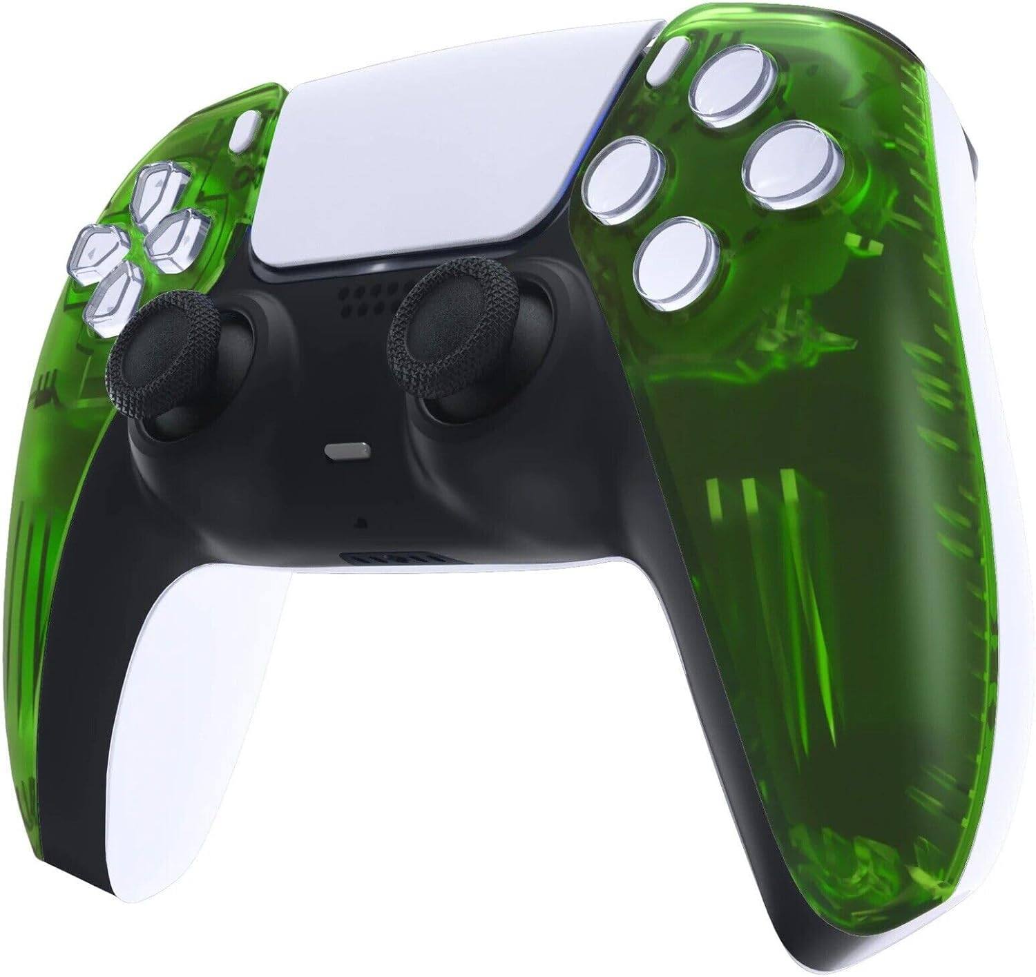 Angle. ProControllers - Custom Wireless Controller for PS5 - Clear Green.