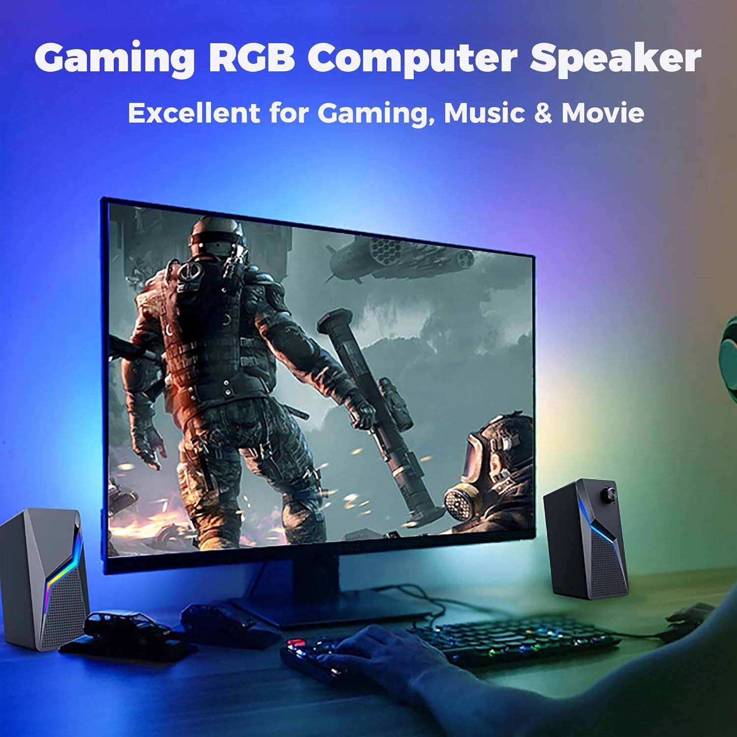 Gaming RGB Computer Speaker  
Excellent for Gaming, Music & Movie