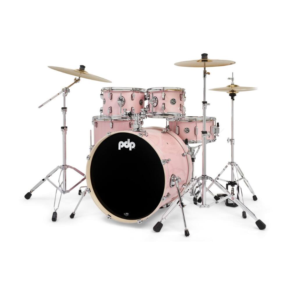 Angle. Pacific Drums and Percussion - PDP Mainstage 5-Piece Complete Drum Kit with Hardware (Pale Rose).