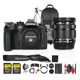 Bundle - OM System - OM-1 Mark II with 12-40mm f/2.8 Lens - Black Advanced