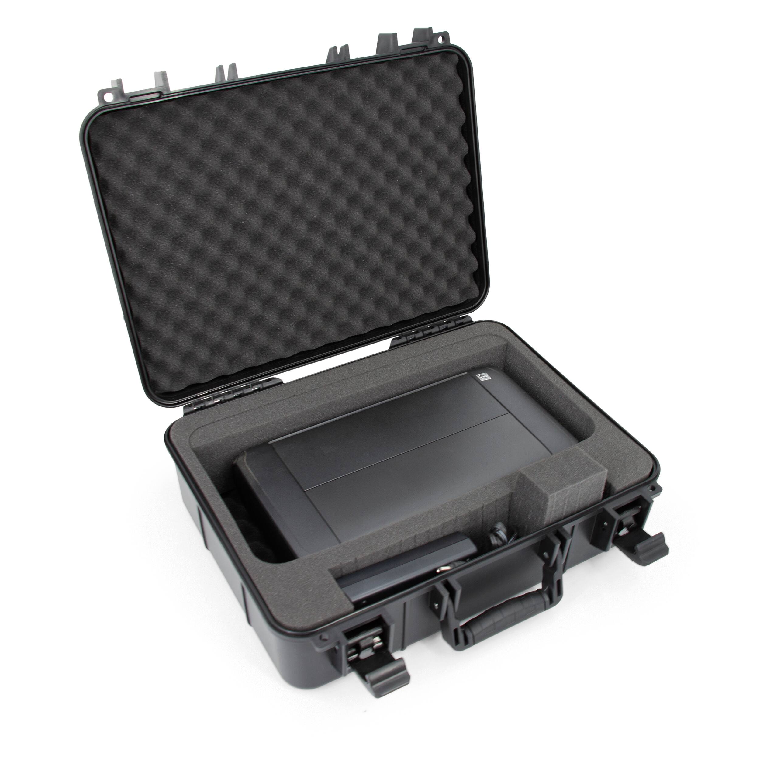 Alt View 4. CASEMATIX - Portable Printer Case Fits Canon PIXMA TR160 and TR150 Wireless Portable Inkjet Printers – Hard Storage Carrying Case.