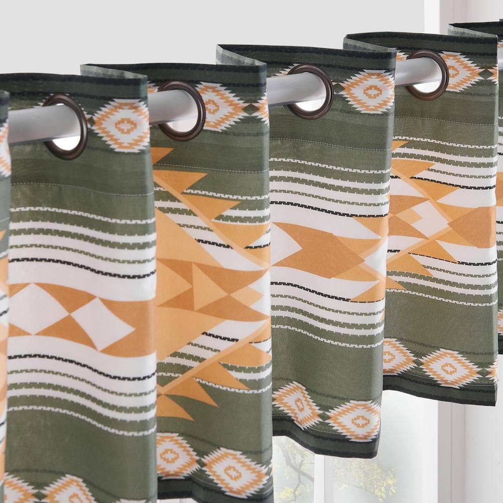 Angle. Greenland Home Fashions - Greenland Home Fashions Zuma Window Valance - 84" x 16" Cactus - Cactus.