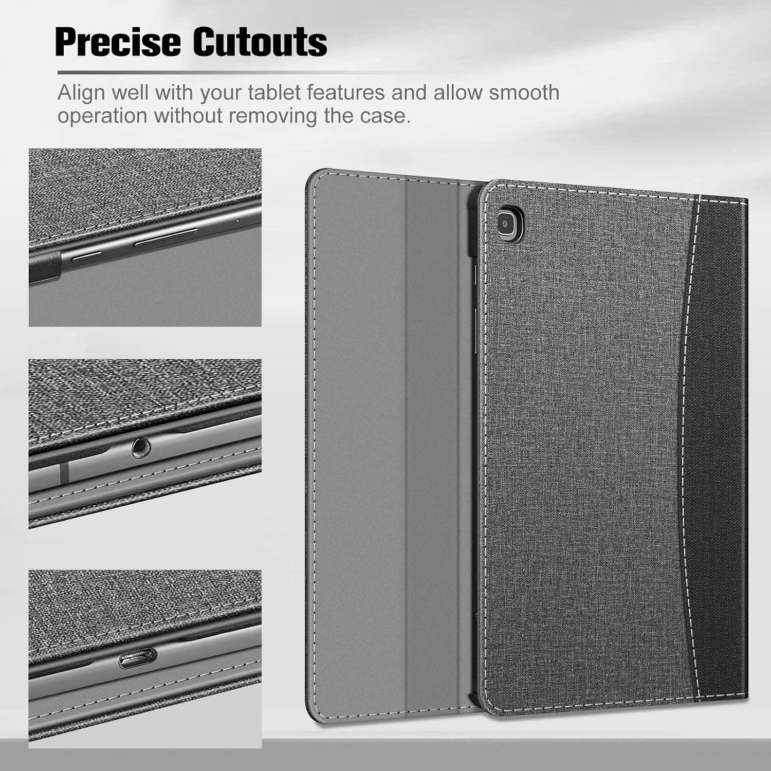 Precise Cutouts  
Align well with your tablet features and allow smooth operation without removing the case.