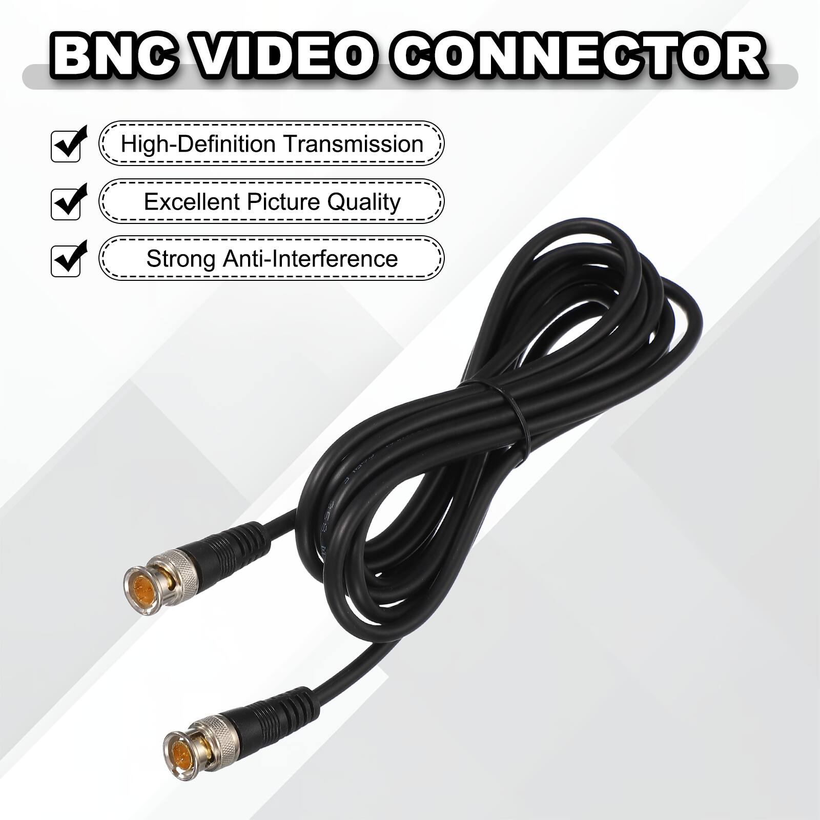 BNC VIDEO CONNECTOR

- High-Definition Transmission
- Excellent Picture Quality
- Strong Anti-Interference