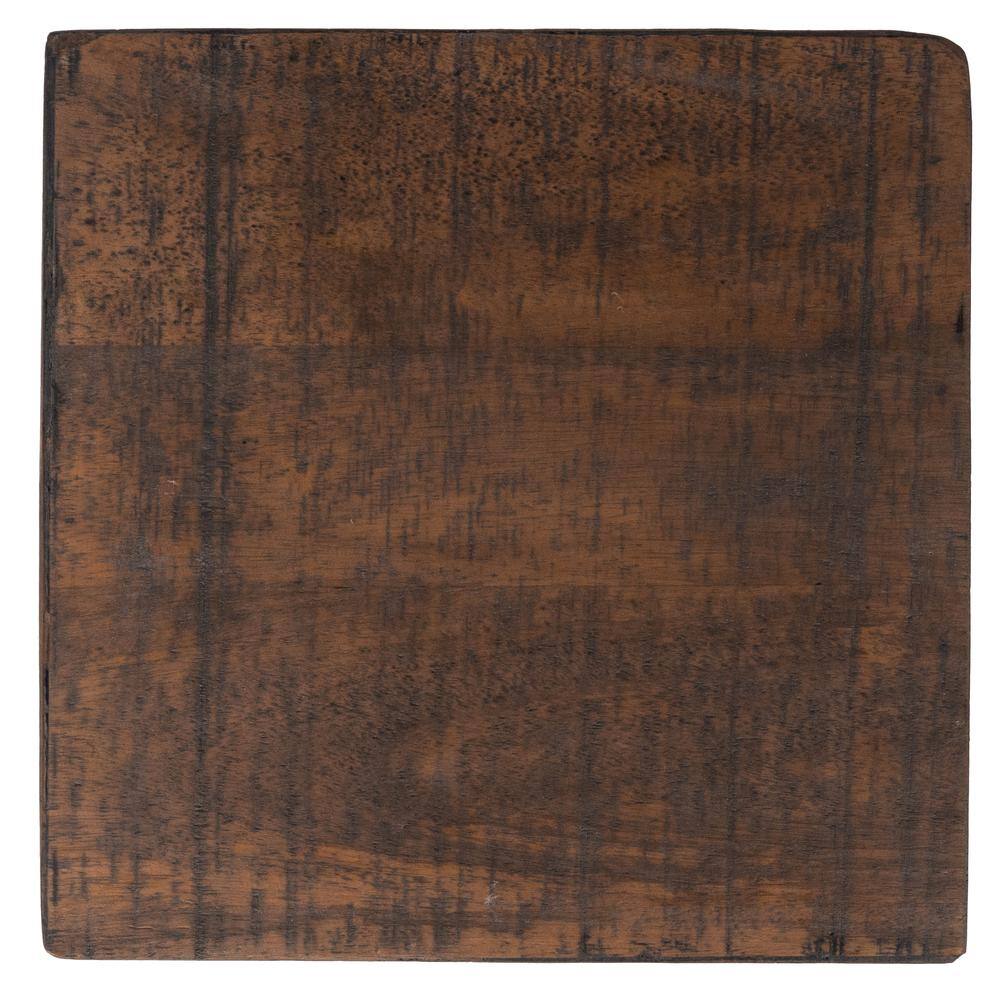 Angle. Butler Specialty - Gulnaria Wood & Metal Side Table - Dark Brown.