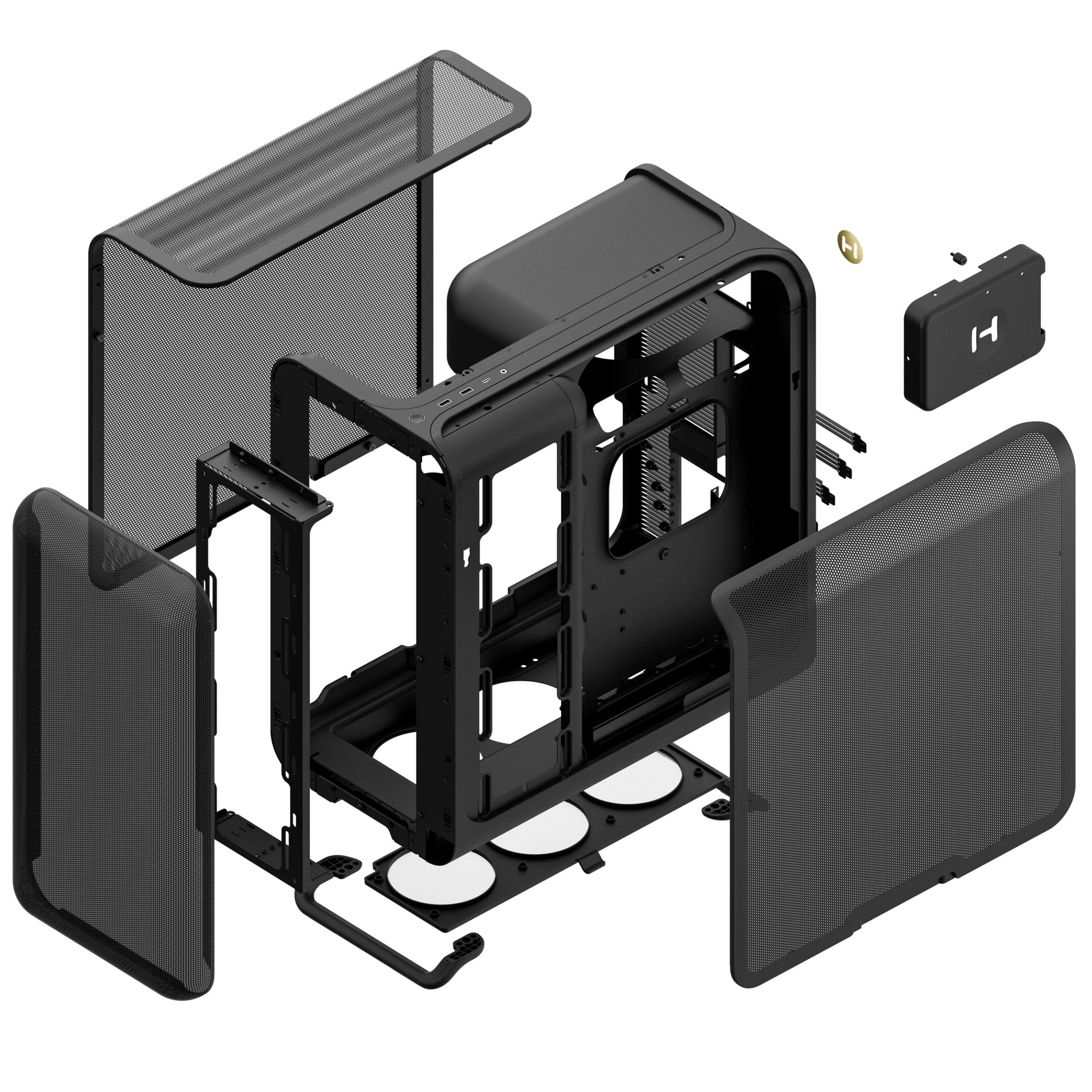 Alt View 1. HYTE - HYTE X50 Air Modern Performance ATX Mid-Tower PC Gaming Case - Pitch Black.