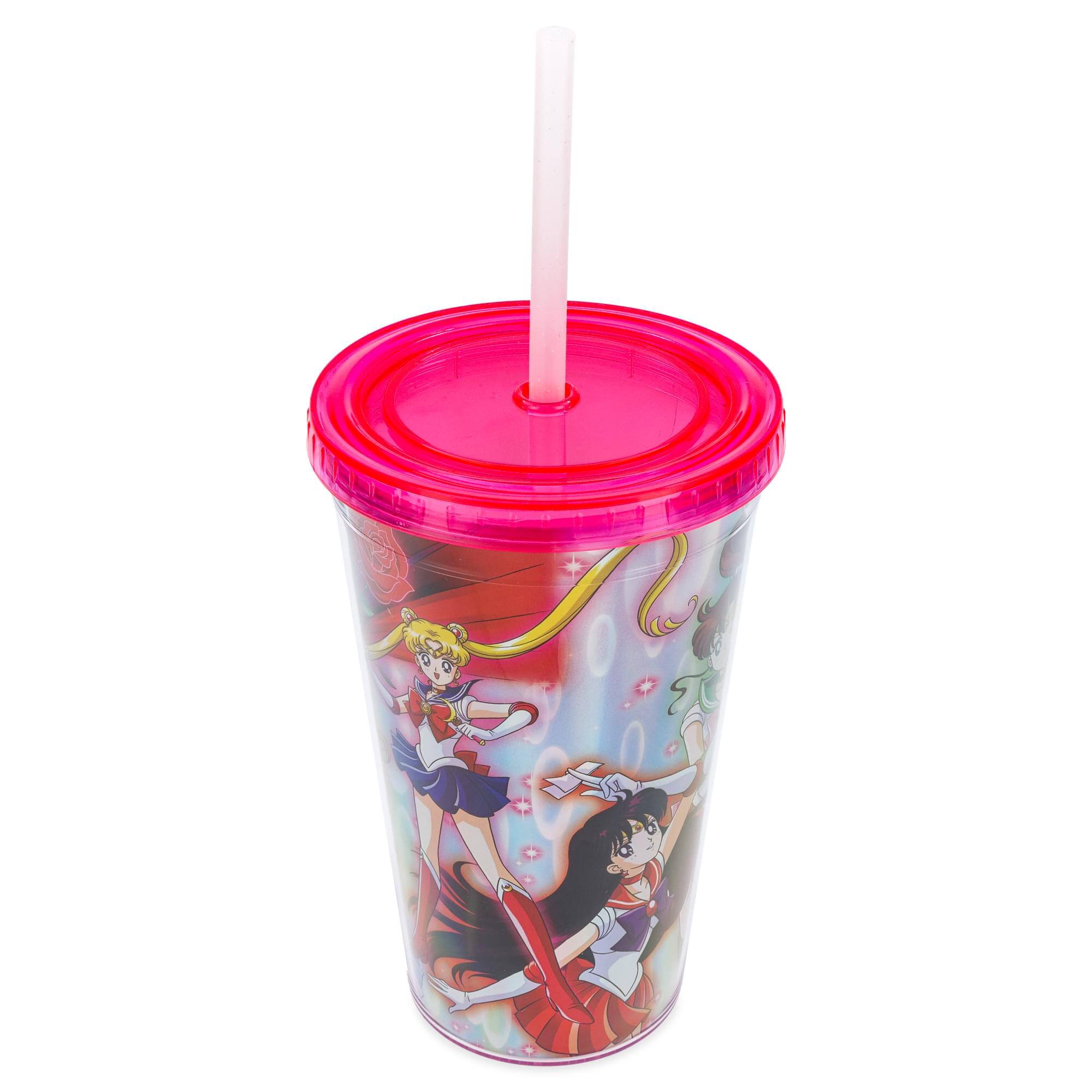 Alt View 3. Just Funky - Sailor Moon Cast Holographic Foil 16oz Carnival Cup w/ Straw & Lid - Multicolored.