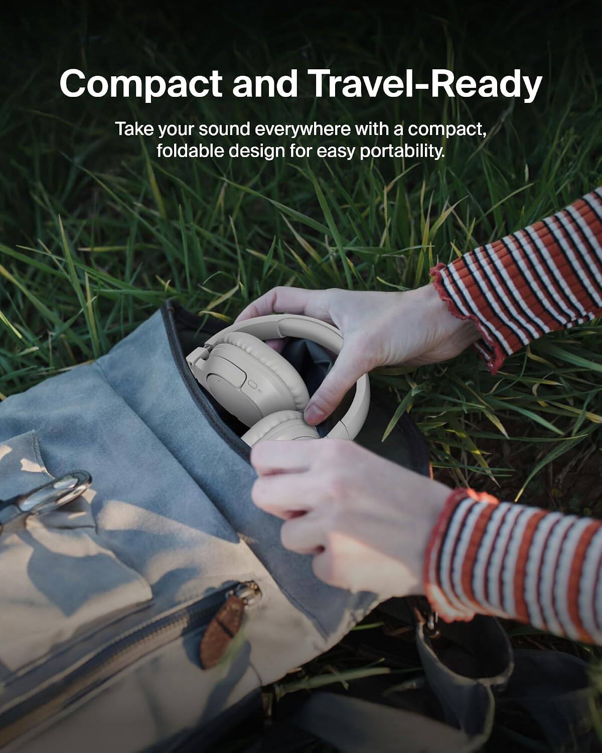 Compact and Travel-Ready  
Take your sound everywhere with a compact, foldable design for easy portability.