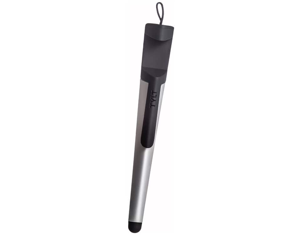 Angle. TYLT - Tylt Wand Touchless Tool +  Stylus + Phone Stand Black/ Sliver - Black/ Sliver.