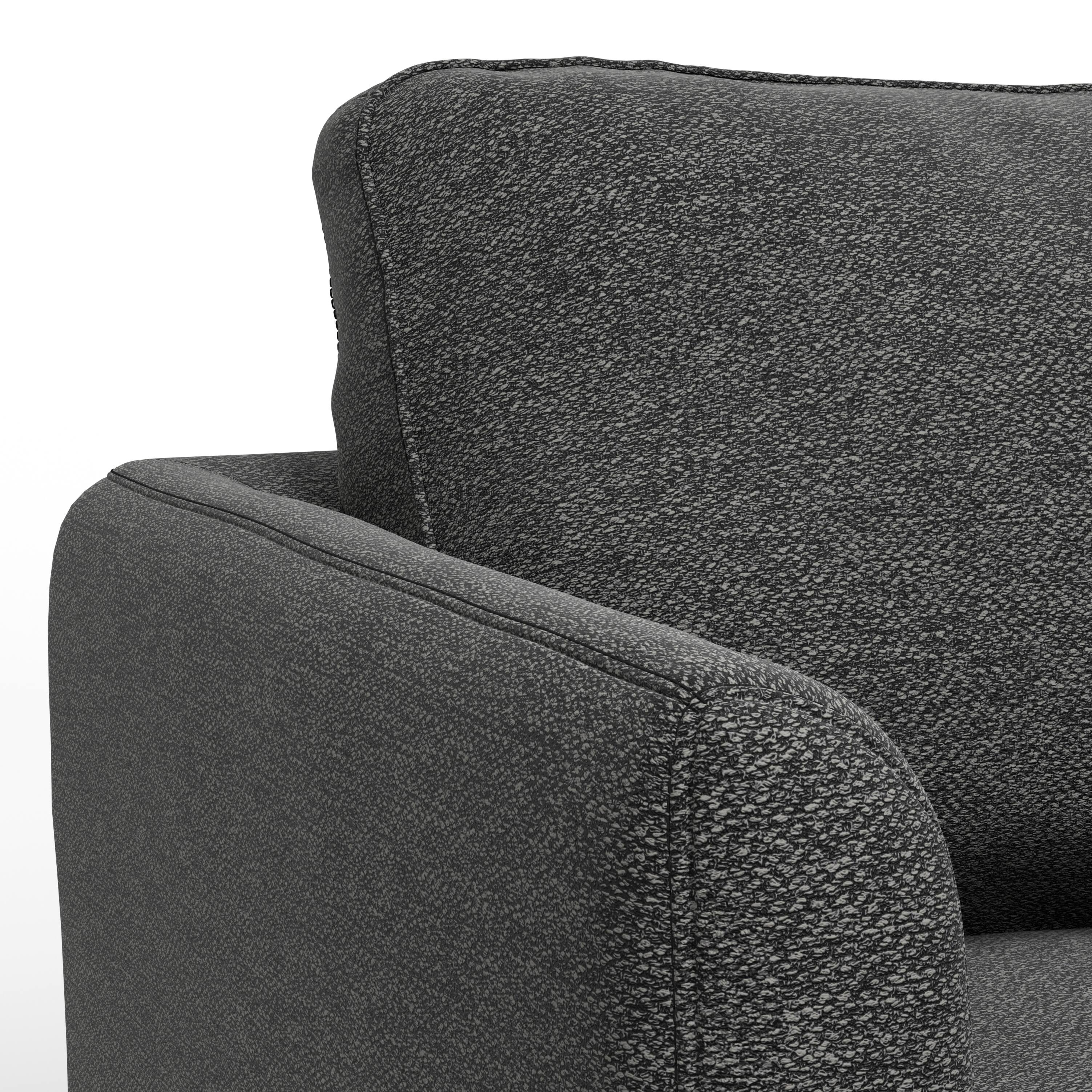 Alt View 2. Simpli Home - Livingston 76 inch Wide Mid-Century Modern Loveseat Sofa in Charcoal Grey Woven-Blend Fabric - Charcoal Grey.