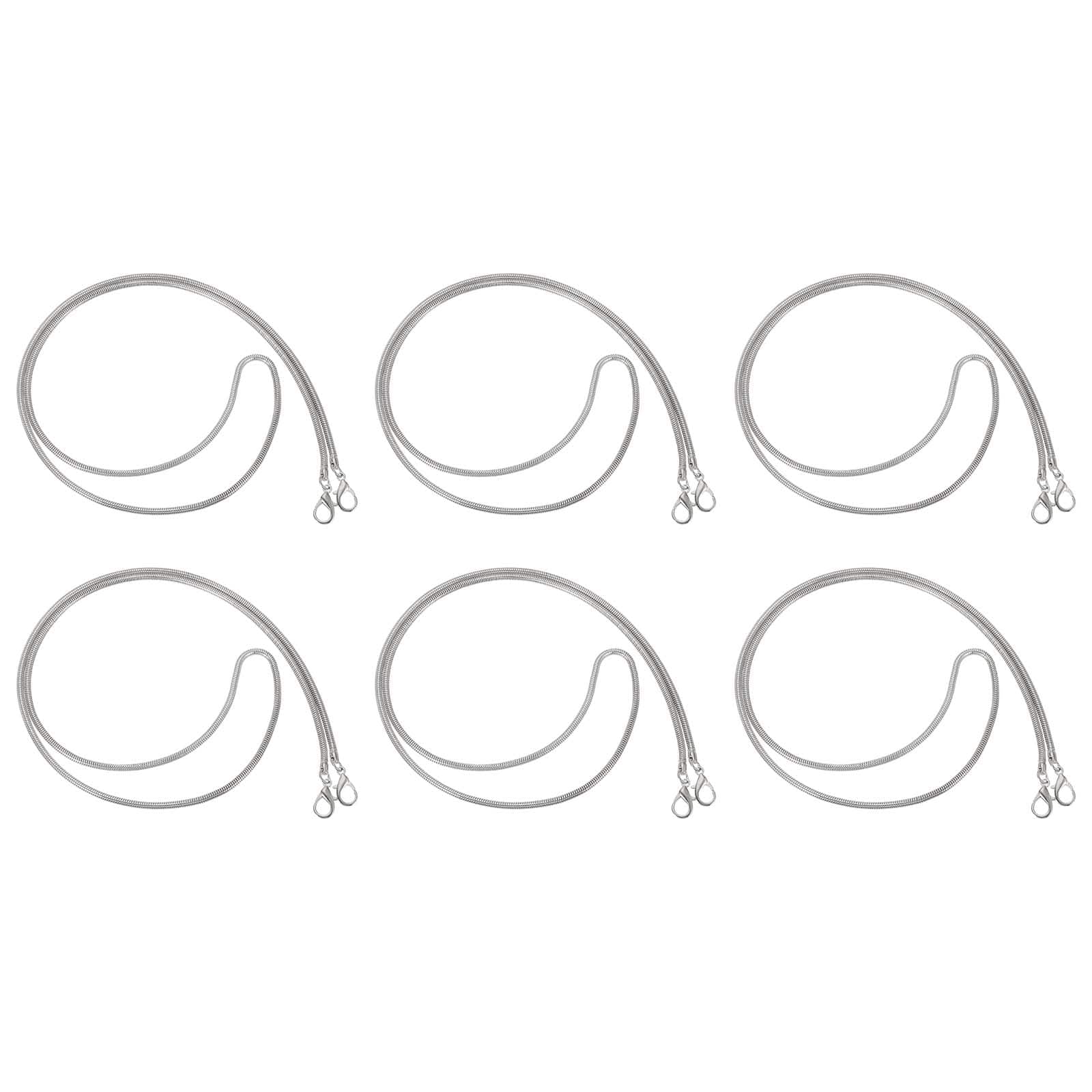 Unique Bargains - 6pcs 1.6" Anti Theft Crossbody Phone Strap with Detachable Tether Tabs Lanyard Leash for Women - Silver