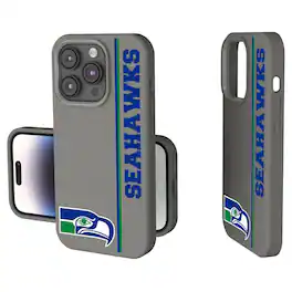 Keyscaper - NFL - Seattle Seahawks Throwback Logo iPhone Soft Touch Case - 15 - Gray