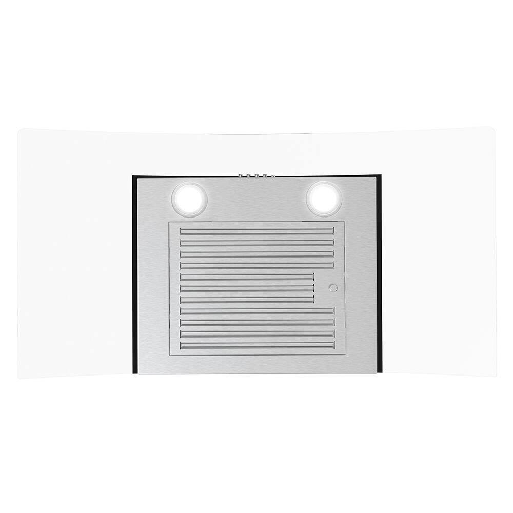 Alt View 8. Streamline - 36 in. Largo Ductless Wall Mount 220 CFM Range Hood, Baffle Filters, Push Button Control, LED Lights - Brushed Stainless Steel.