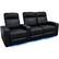 Angle. Valencia Theater Seating - Valencia Piacenza Power Headrest Row of 3 Loveseat Right Premium Top Grain Grade 9000 Leather Home Theater Seating - Black.