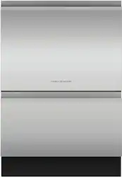Fisher & Paykel - Top Control Built-in Double DishDrawer with 44 dBA - Stainless Steel - Front_Zoom
