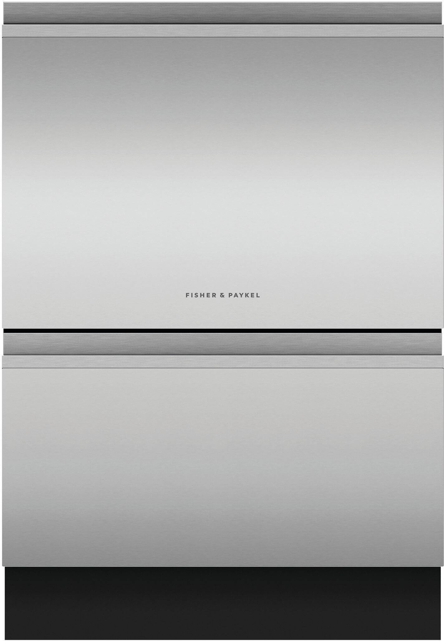 Fisher & Paykel - Top Control Built-in Double DishDrawer with 44 dBA - Stainless Steel