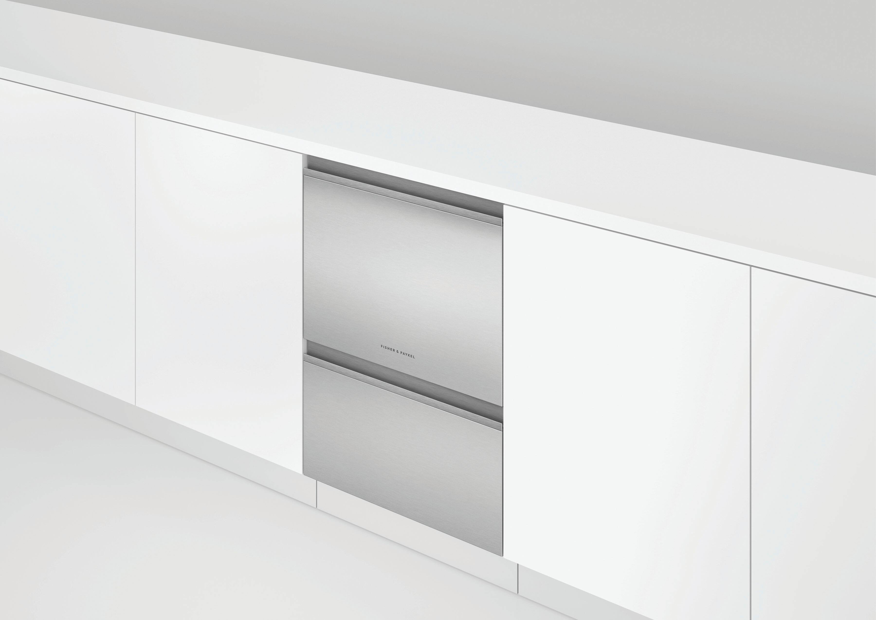 Alt View 13. Fisher & Paykel - Top Control Stainless Steel Built-in Double DishDrawer with 44 dBA.