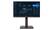 Front. Lenovo - ThinkVision 21.5" IPS LED FHD 60hz Monitor (HDMI, USB, VGA) - Raven Black.
