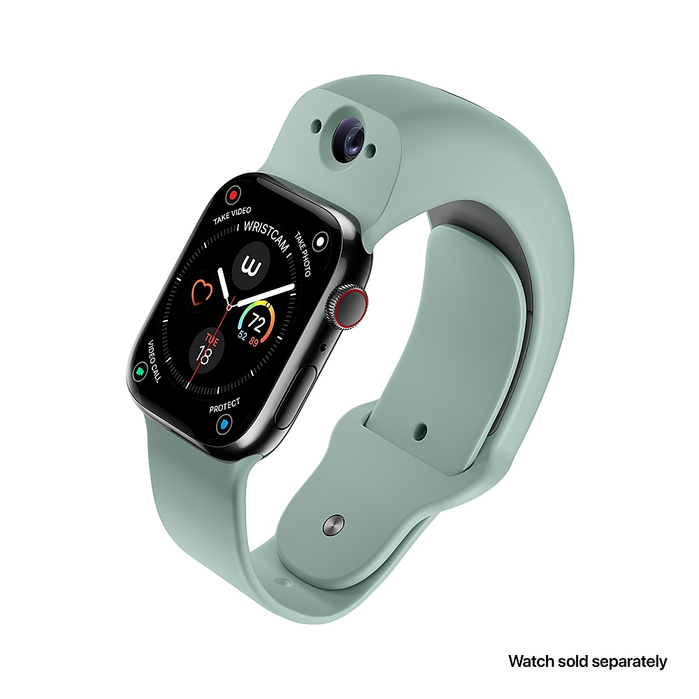Left View: Wristcam - Camera Band Medium/Large (Fits 42-49mm) for Apple Watch Ultra, Series 9, Series 8 , Series SE - Sage