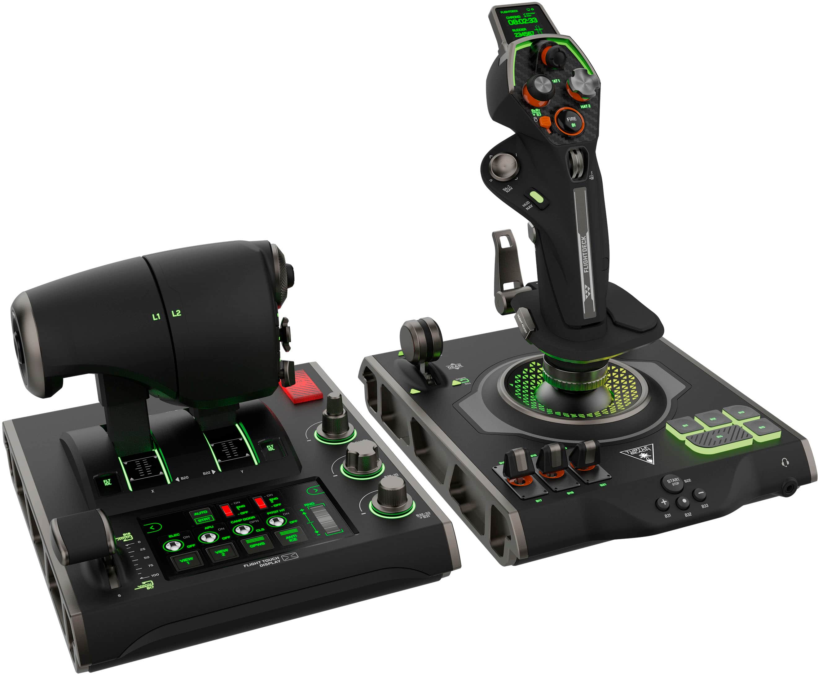 Angle. Turtle Beach - Turtle Beach VelocityOne Flightdeck Universal HOTAS Simulation System Joystick & Throttle for Windows 10 & 11 PCs - Black.