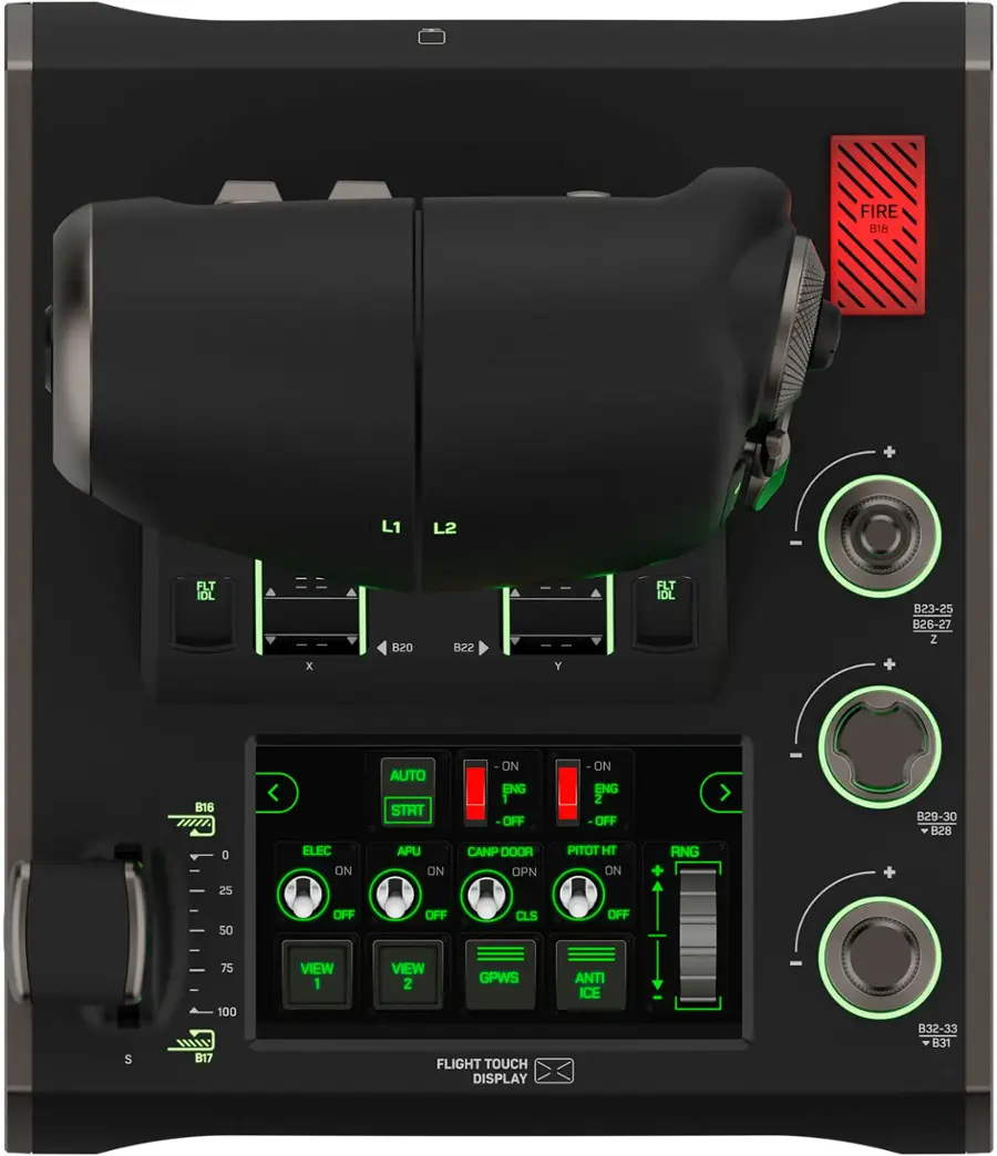 Alt View 19. Turtle Beach - Turtle Beach VelocityOne Flightdeck Universal HOTAS Simulation System Joystick & Throttle for Windows 10 & 11 PCs - Black.