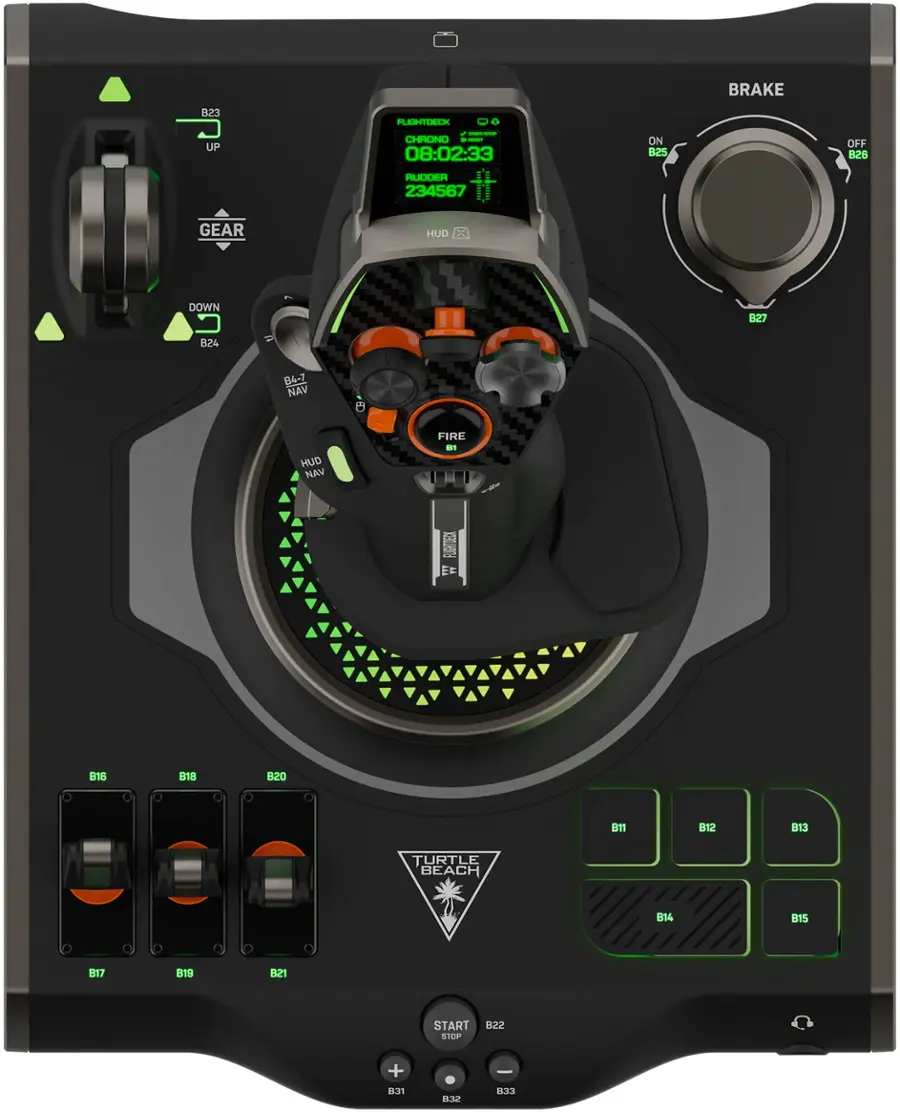 Alt View 20. Turtle Beach - Turtle Beach VelocityOne Flightdeck Universal HOTAS Simulation System Joystick & Throttle for Windows 10 & 11 PCs - Black.