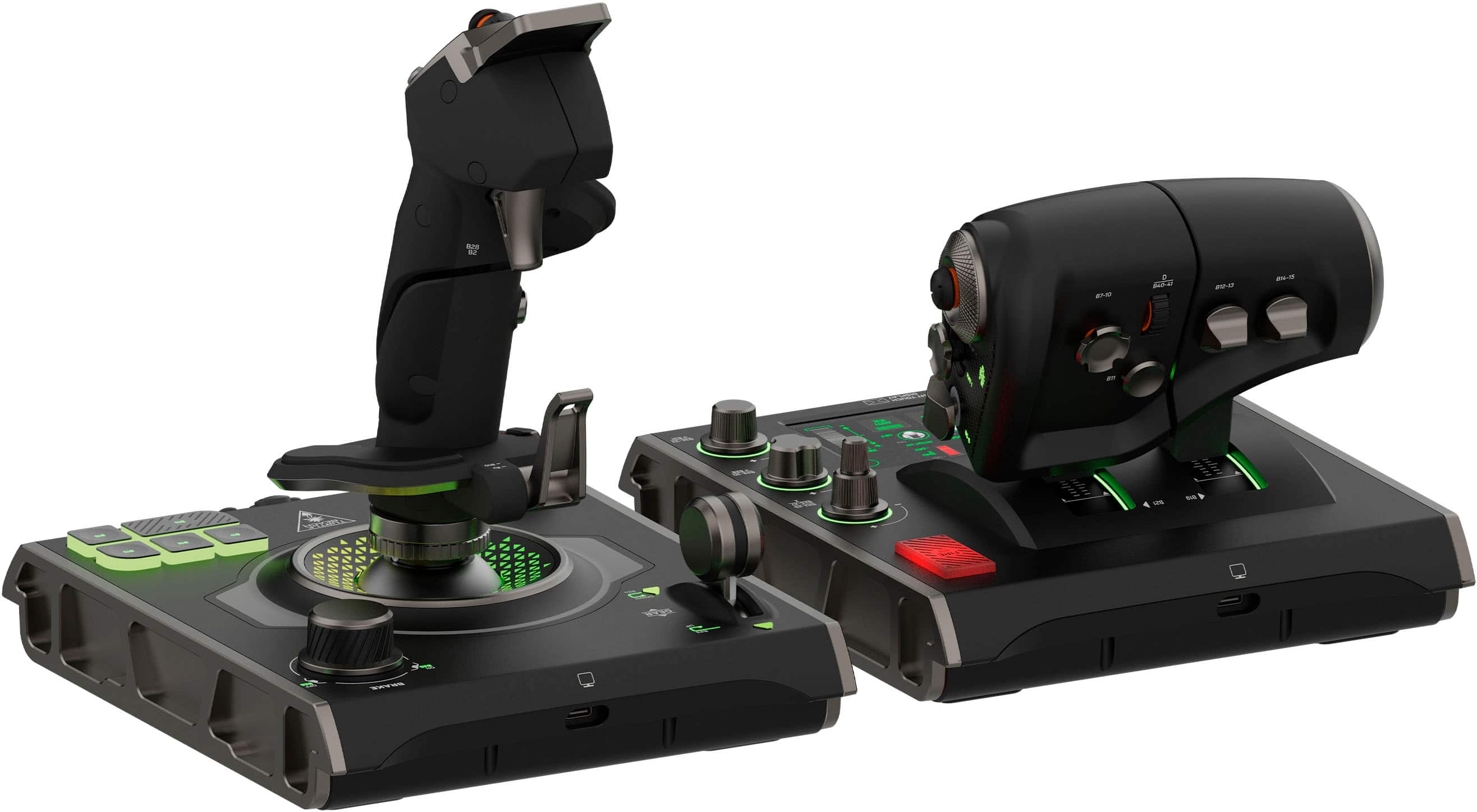 Left. Turtle Beach - Turtle Beach VelocityOne Flightdeck Universal HOTAS Simulation System Joystick & Throttle for Windows 10 & 11 PCs - Black.