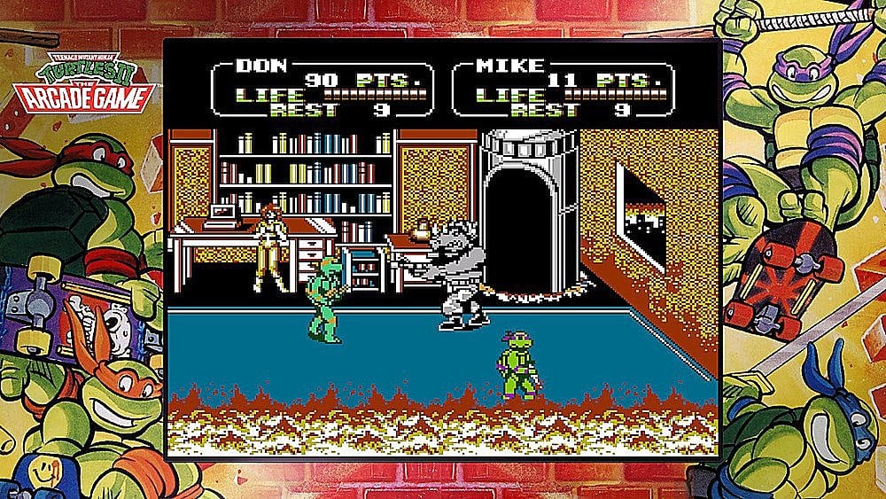 Angle. Konami - Teenage Mutant Ninja Turtles: The Cowabunga Collection.