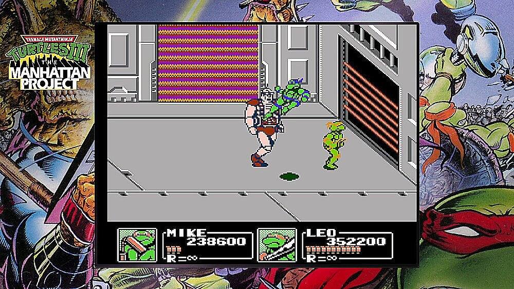 Left. Konami - Teenage Mutant Ninja Turtles: The Cowabunga Collection.