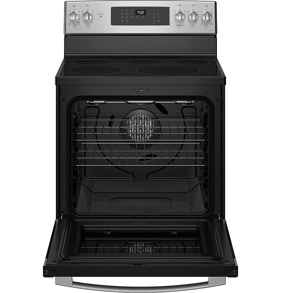 Alt View 1. GE Profile - 30" Smart  Free-Standing Electric Convection Range with Self-Clean and Steam Clean with No Preheat Air Fry - Stainless Steel.