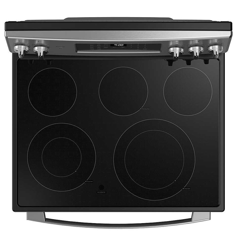 Alt View 2. GE Profile - 30" Smart Free-Standing Electric Convection Range with Self-Clean and Steam Clean with No Preheat Air Fry - Stainless Steel.