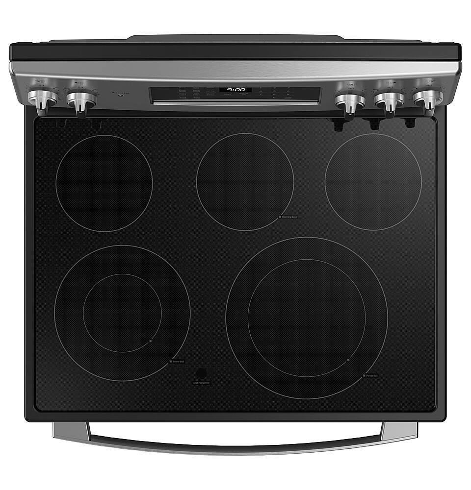 Alt View 2. GE Profile - 30" Smart  Free-Standing Electric Convection Range with Self-Clean and Steam Clean with No Preheat Air Fry - Stainless Steel.
