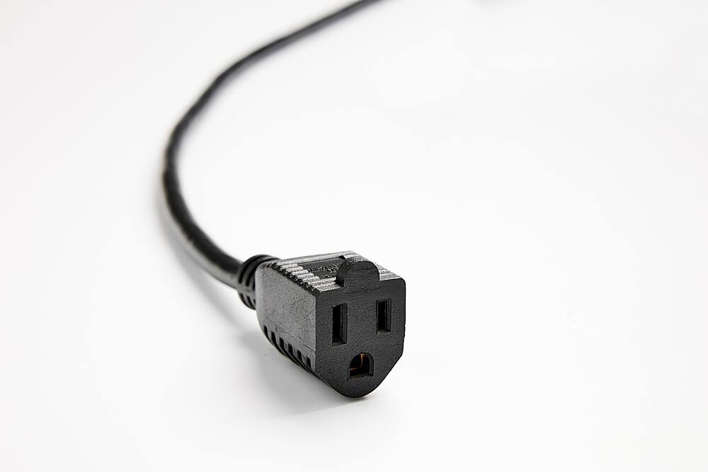 Alt View 1. charg - 6ft extension Cord,  1000J of replaceable surge protection - Black.