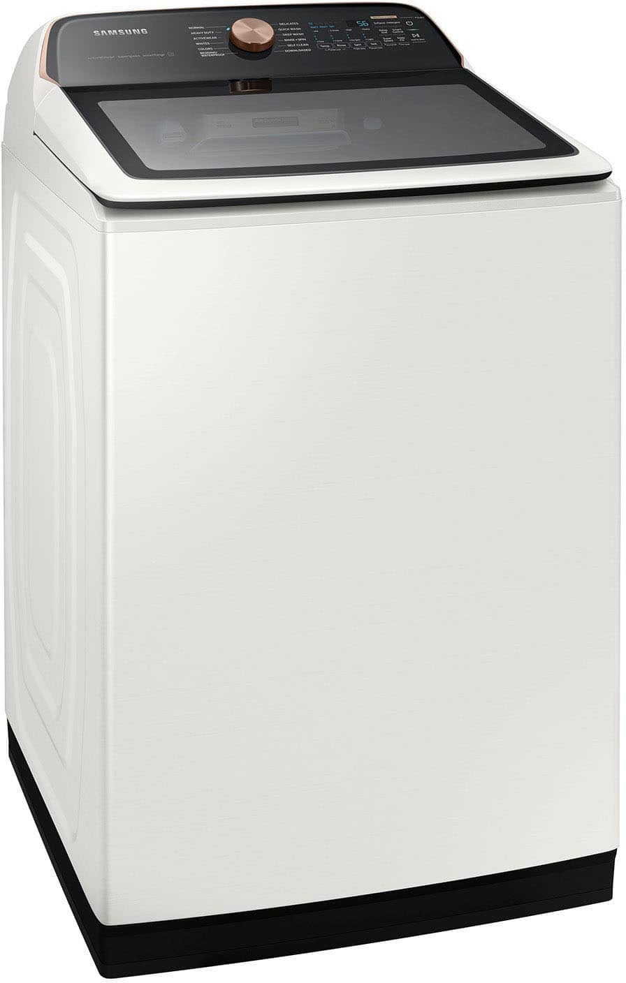Alt View 13. Samsung - 5.5 Cu. Ft. High-Efficiency Smart Top Load Washer with Auto Dispense System - Ivory.