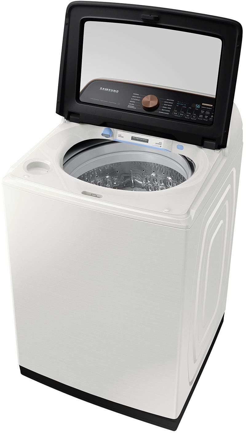 Alt View 14. Samsung - 5.5 Cu. Ft. High-Efficiency Smart Top Load Washer with Auto Dispense System - Ivory.