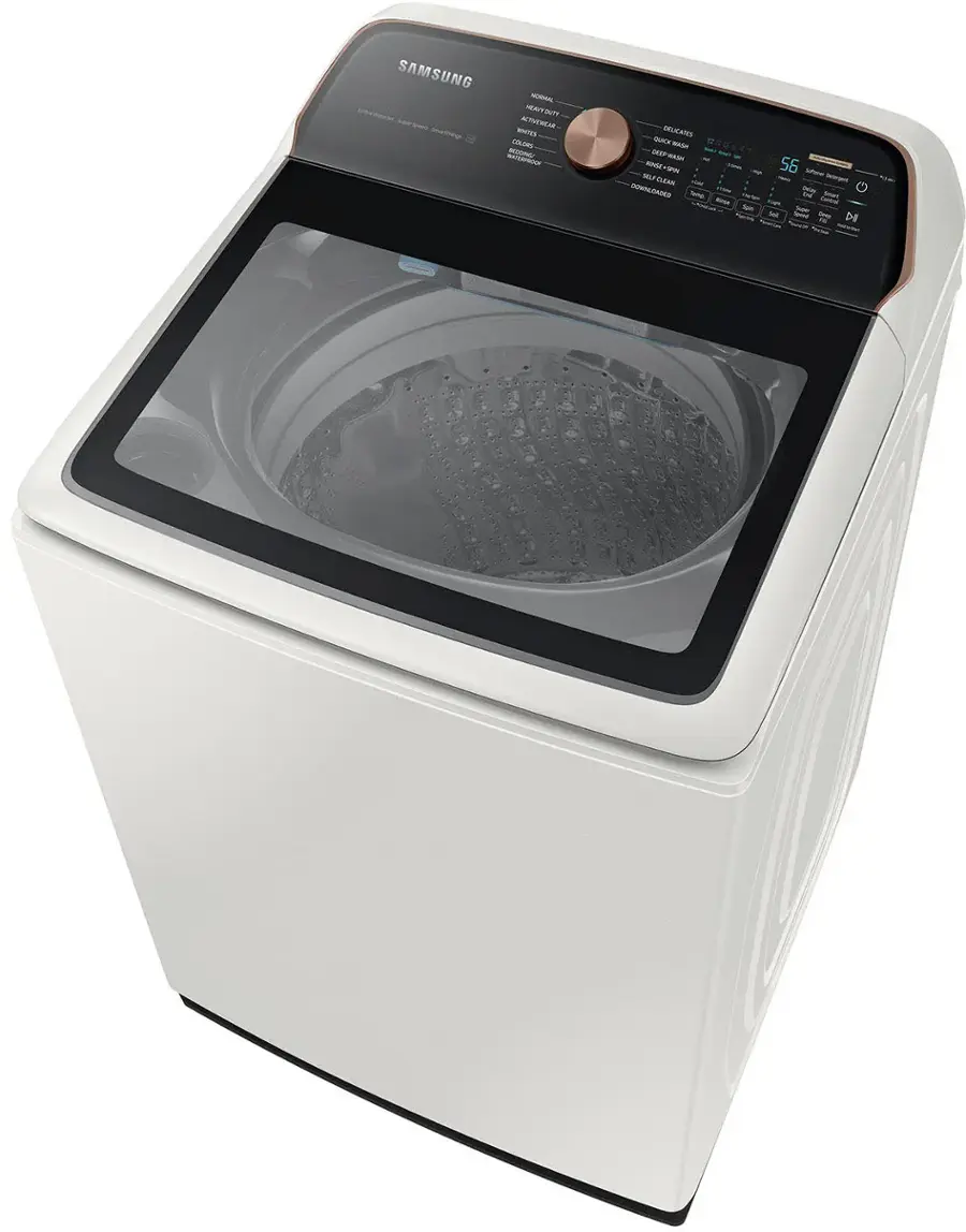 Alt View 15. Samsung - 5.5 Cu. Ft. High-Efficiency Smart Top Load Washer with Auto Dispense System - Ivory.