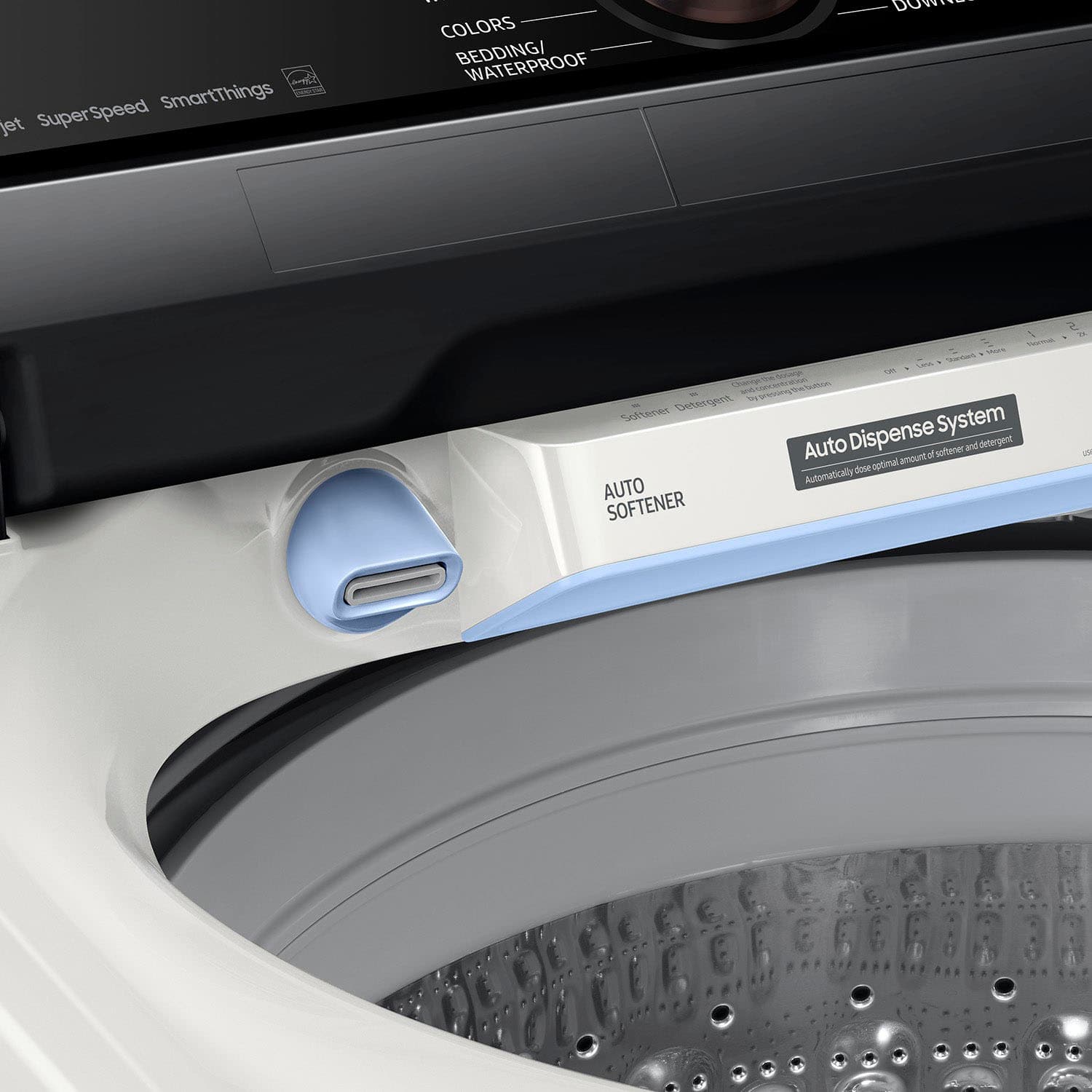 Alt View 18. Samsung - 5.5 Cu. Ft. High-Efficiency Smart Top Load Washer with Auto Dispense System - Ivory.