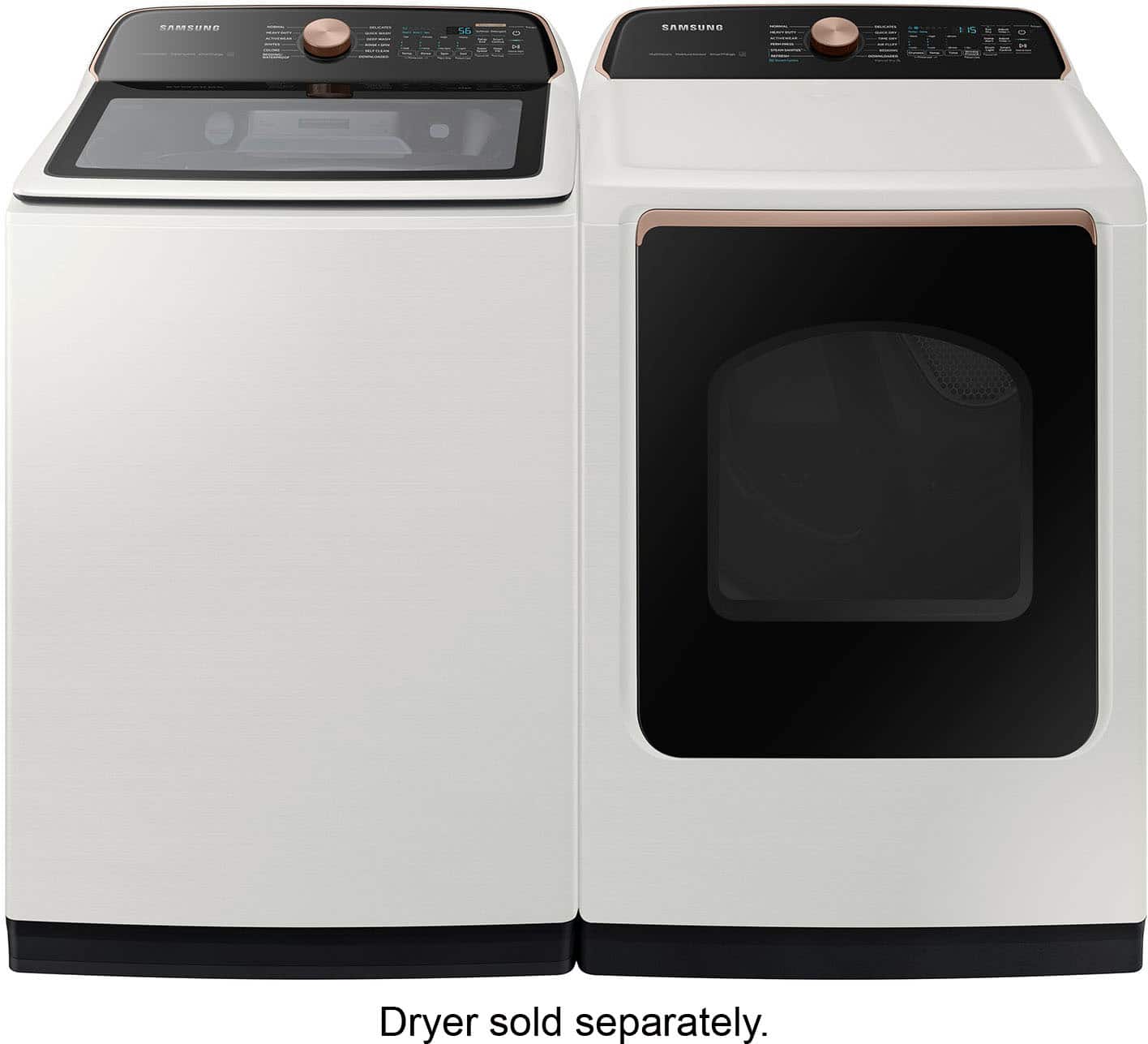 Alt View 25. Samsung - 5.5 Cu. Ft. High-Efficiency Smart Top Load Washer with Auto Dispense System - Ivory.