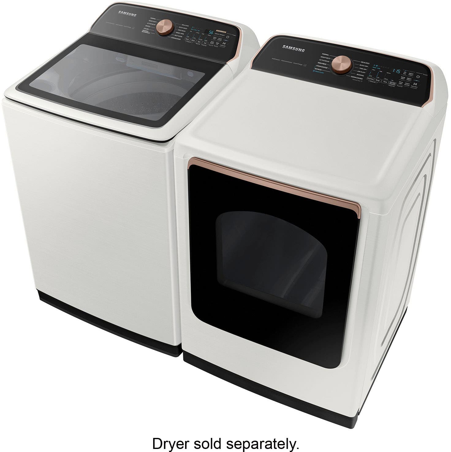 Alt View 26. Samsung - 5.5 Cu. Ft. High-Efficiency Smart Top Load Washer with Auto Dispense System - Ivory.