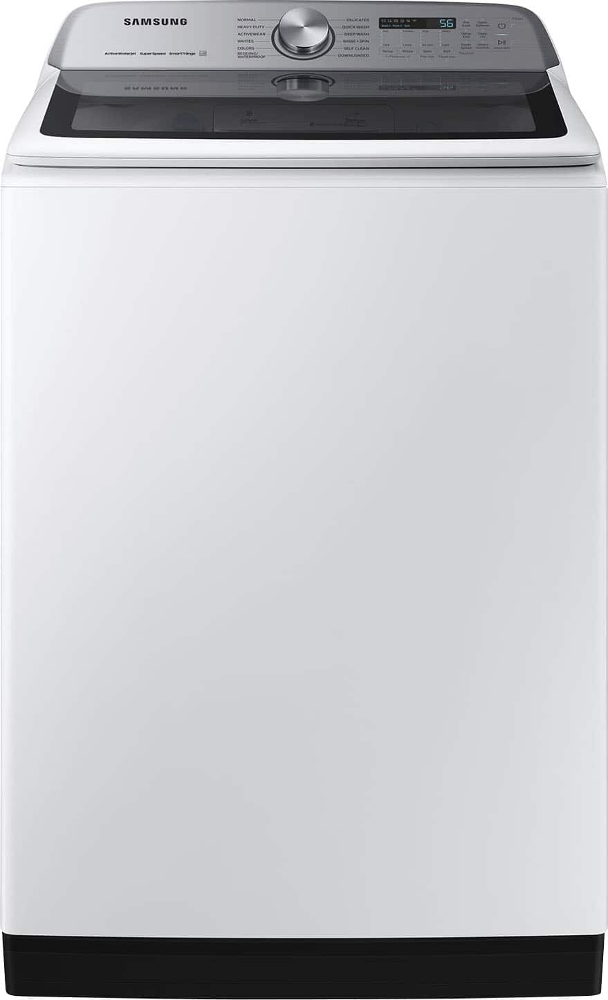 Samsung - 5.2 Cu. Ft. High-Efficiency Smart Top Load Washer with Super Speed Wash - White - Front_Zoom