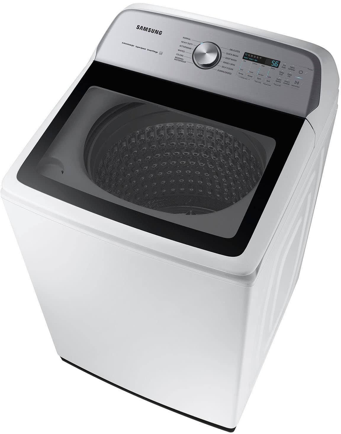 Alt View 15. Samsung - 5.2 Cu. Ft. High-Efficiency Smart Top Load Washer with Super Speed Wash - White.