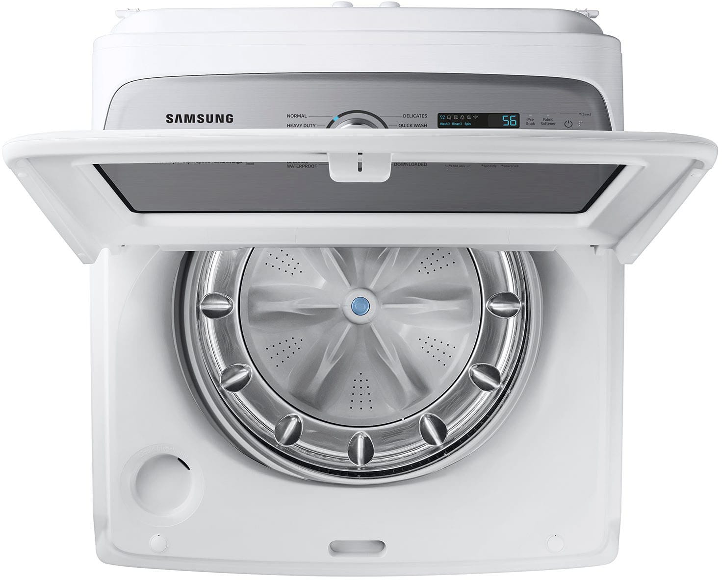 Alt View 17. Samsung - 5.2 Cu. Ft. High-Efficiency Smart Top Load Washer with Super Speed Wash - White.