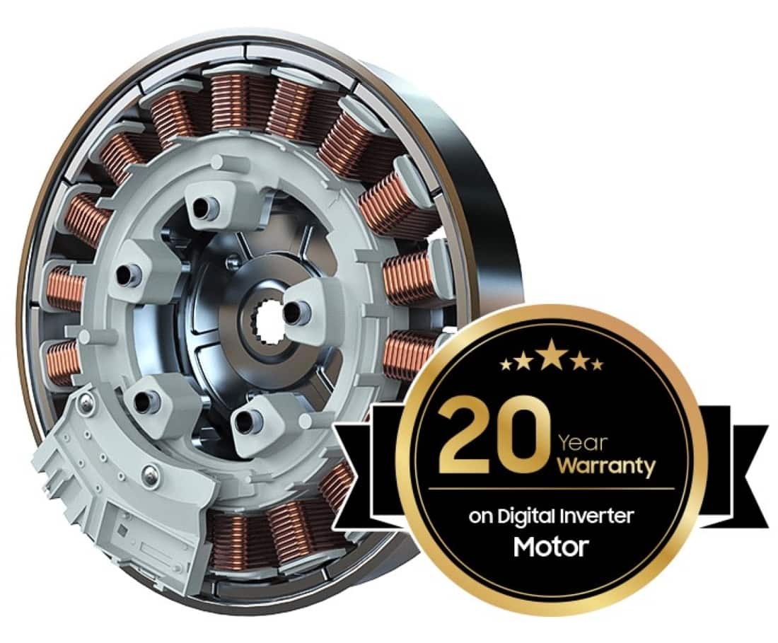 20 Year Warranty on Digital Inverter Motor