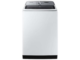 Samsung - 5.1 Cu. Ft. High-Efficiency Smart Top Load Washer with ActiveWave Agitator - White - Front_Zoom