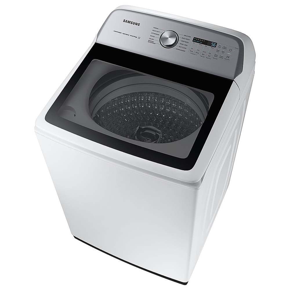 Alt View 15. Samsung - 5.1 Cu. Ft. High-Efficiency Smart Top Load Washer with ActiveWave Agitator - White.