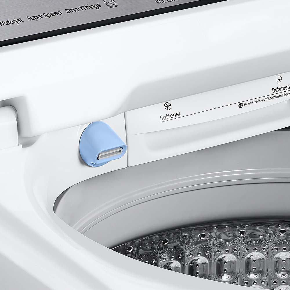 Alt View 19. Samsung - 5.1 Cu. Ft. High-Efficiency Smart Top Load Washer with ActiveWave Agitator - White.