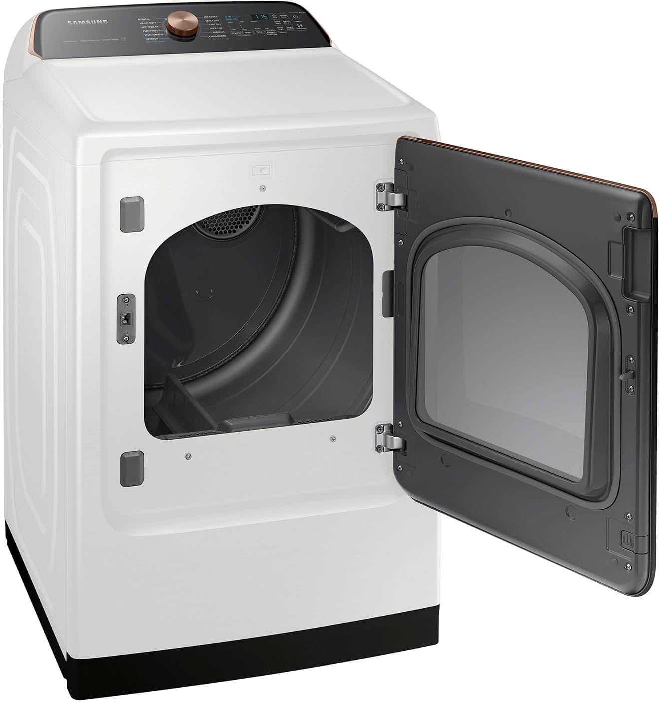 Alt View 13. Samsung - 7.4 Cu. Ft. Smart Electric Dryer with Steam and Sensor Dry - Ivory.